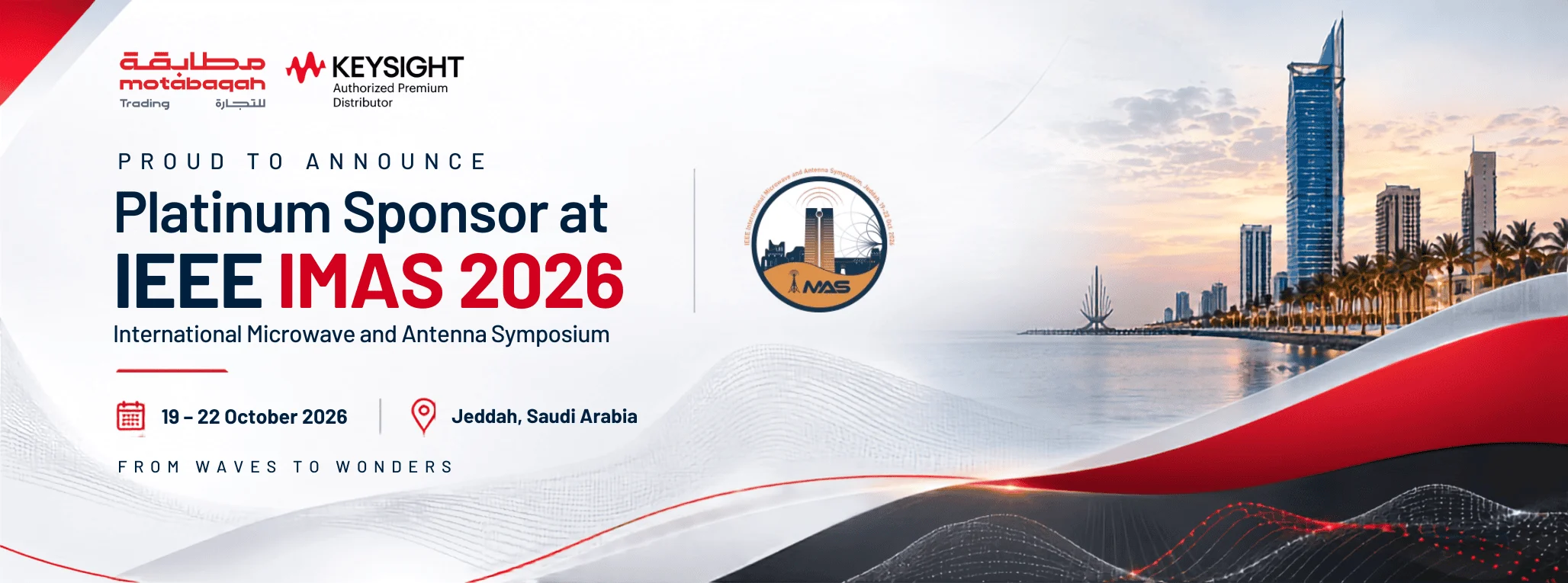 Motabaqah Trading and Keysight Technologies — Platinum Sponsors at IEEE IMAS 2026 in Jeddah